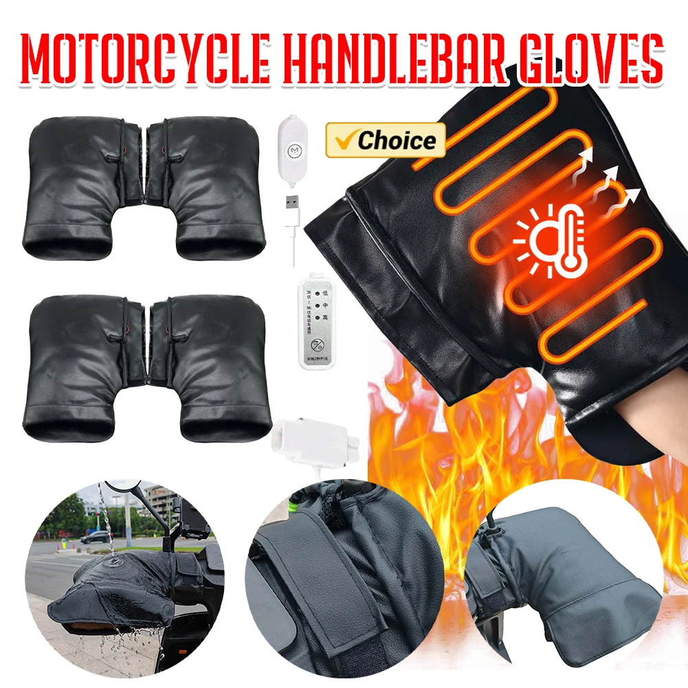 Heated Gloves Electric - Guantes de manillar con calefacción eléctrica,