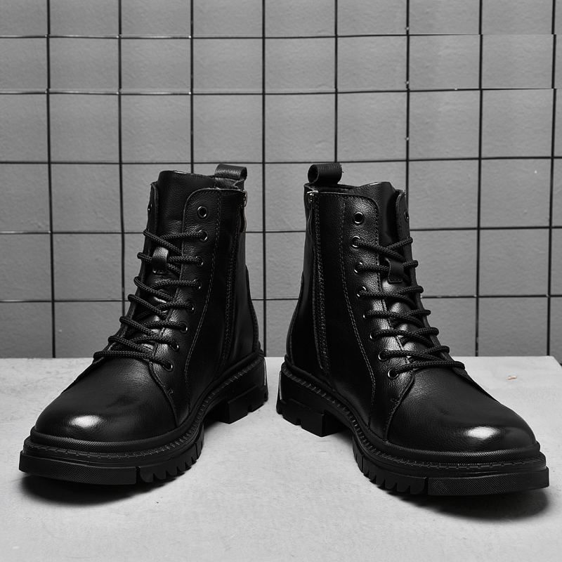 Winter Clothing Hiking - Botas de cuero genuino para hombre,