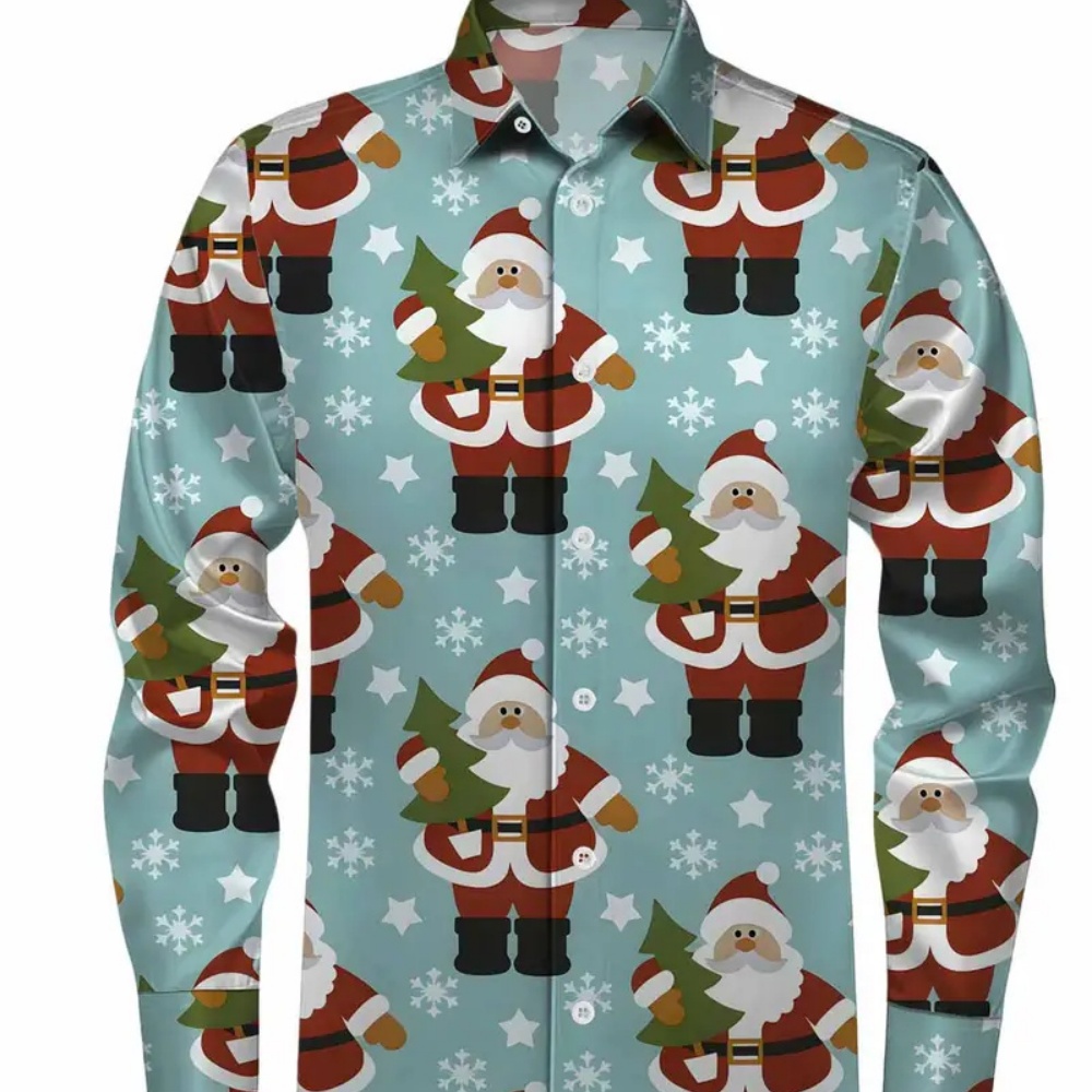 Camisa estampada navideña de m - Winter Clothing Gift Ideas reseña y precio